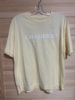 Champion Yellow Short Sleeve Tee with White Logo